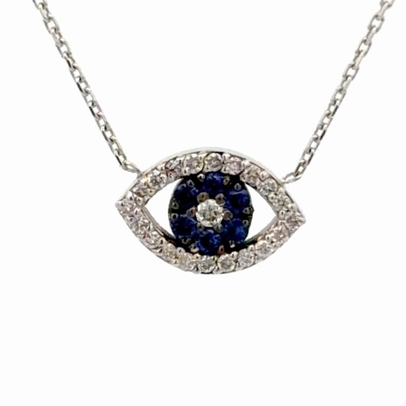 Sapphire & Diamond Eye Lady's Estate Pendant 077211