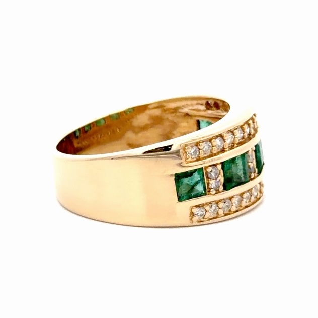 Lady's Emerald & Diamond Estate Ring 077214 - Image 4