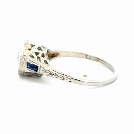 Antique Diamond & Sapphire Lady's Estate Ring 077217 - Image 2