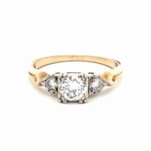 Vintage Lady's Diamond 2-Tone Estate Ring 077219