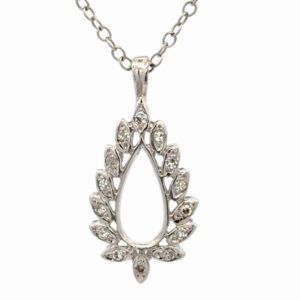 Diamond Leaf Lady's Estate Pendant 077221