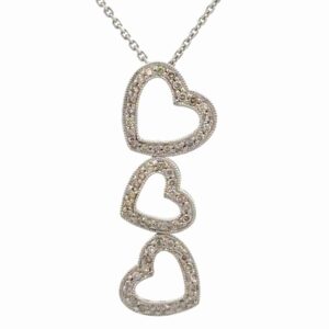 Diamond Triple Heart Estate Pendant 077224