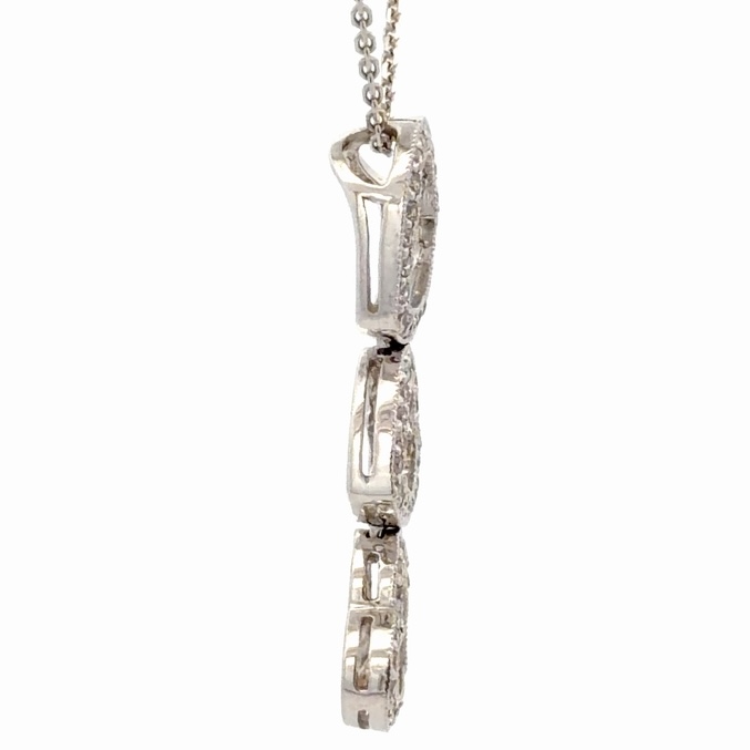 Diamond Triple Heart Estate Pendant 077224 - Image 4