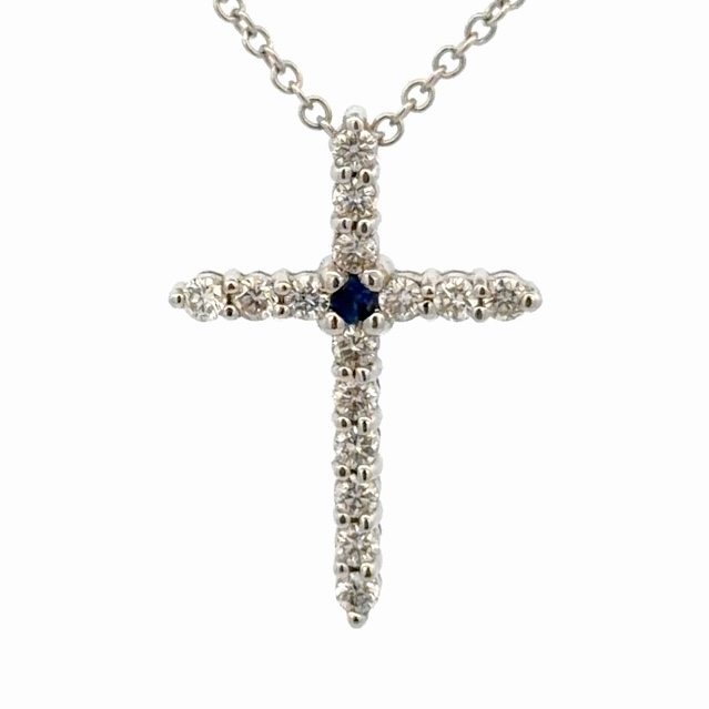 Diamond & Sapphire Lady's Cross Estate Pendant 077225