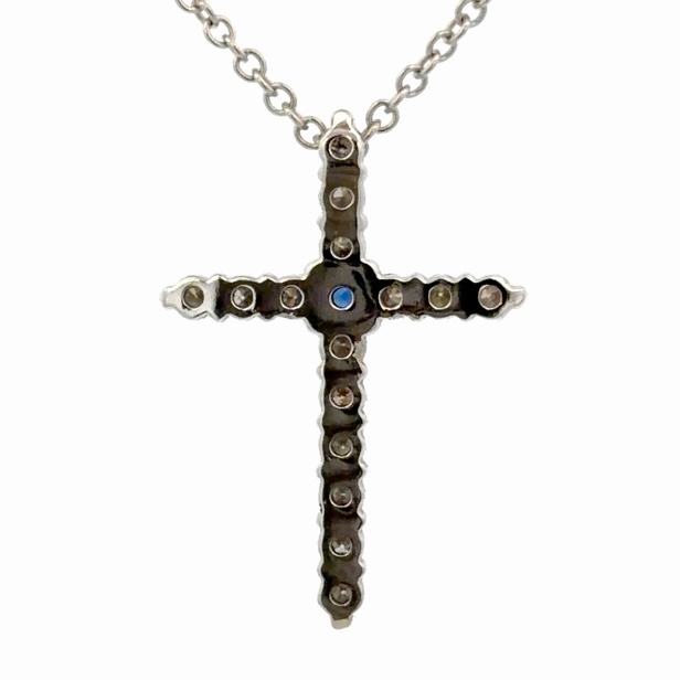 Diamond & Sapphire Lady's Cross Estate Pendant 077225 - Image 3