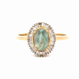 Chrysoberyl & Diamond Ladies Estate Ring 077301