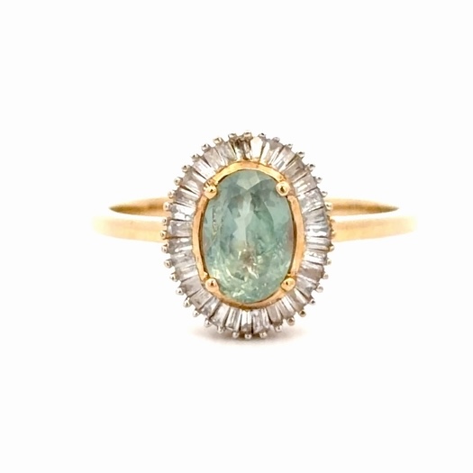 Chrysoberyl & Diamond Ladies Estate Ring 077301
