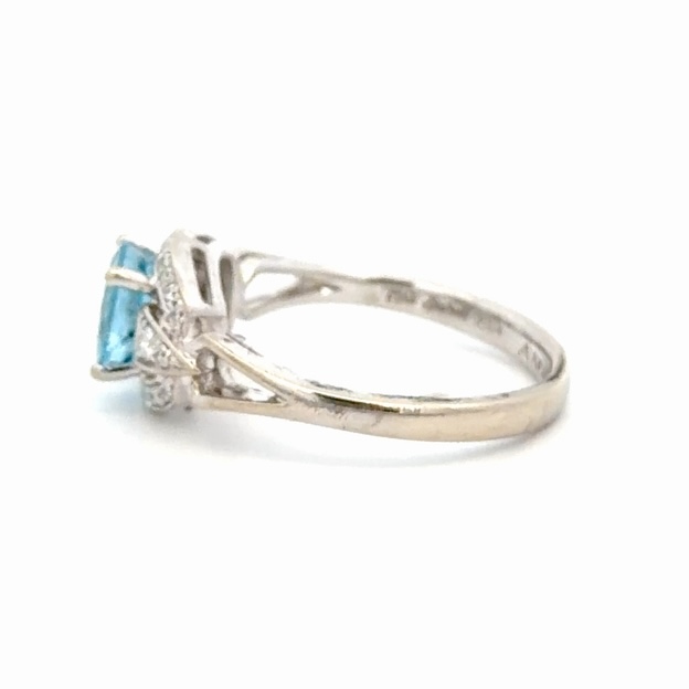 Aquamarine & Diamond Ladies Estate Ring 077308 - Image 2