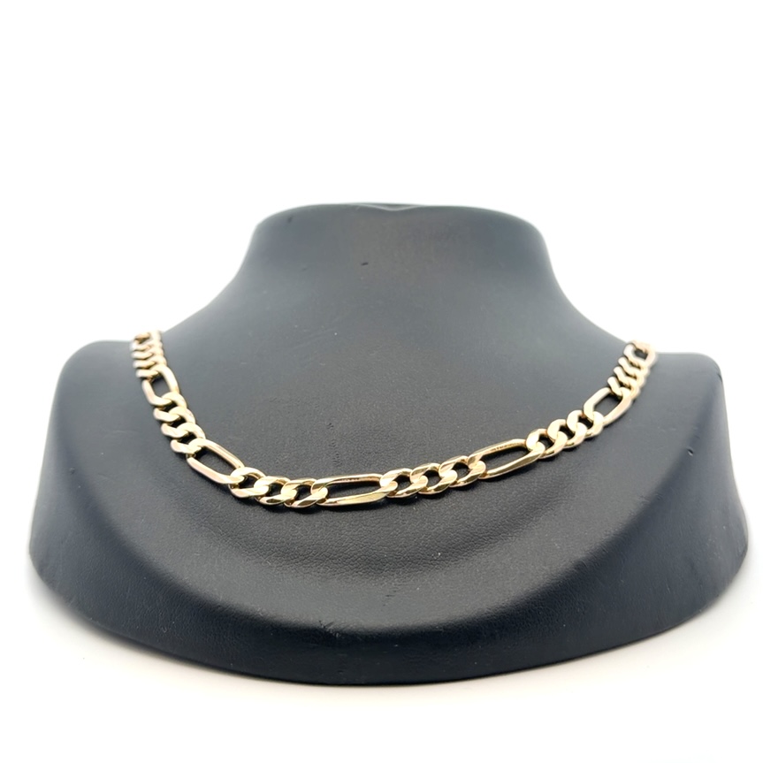 14K 5.65mm Figaro Estate 21" Chain078340