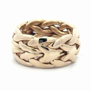 Woven 11.85mm Wide Gold Men's Estate Band 078353