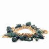 14K Gold Bracelet With 20 Jade & Gold Charms Estate 078355