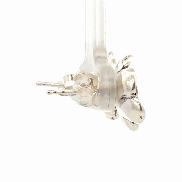 Sitka Rose Sterling Silver & Gold Nugget Post Earrings EP001 - Image 4