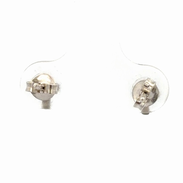 Tiny Cross Sterling Silver & Gold Nugget Earrings EP031 - Image 3