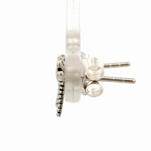 Small Dragonfly Sterling Silver & Gold Nugget Earrings EP077 - Image 2