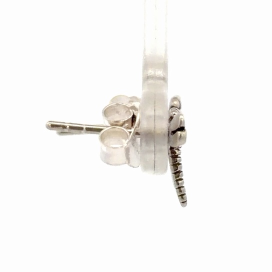 Small Dragonfly Sterling Silver & Gold Nugget Earrings EP077 - Image 4