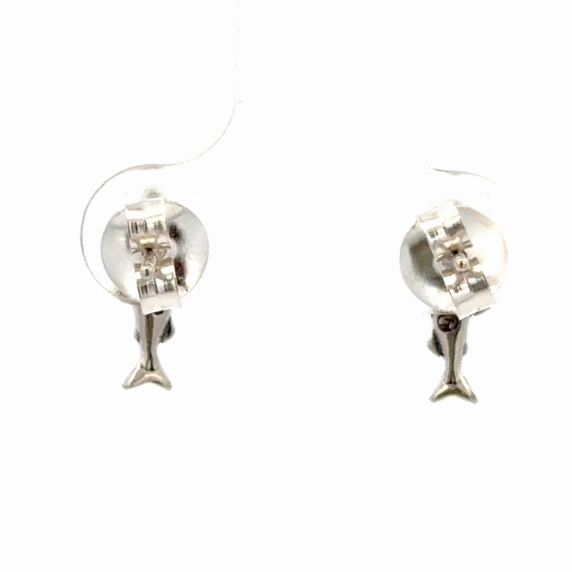 Tiny Salmon Sterling Silver & Gold Nugget Earrings EP192 - Image 3