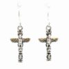 Totem Pole Sterling Silver & Gold Nugget EarringsEW078