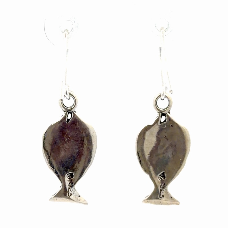 Halibut Sterling Silver & Gold Nugget Earrings EW100 - Image 3