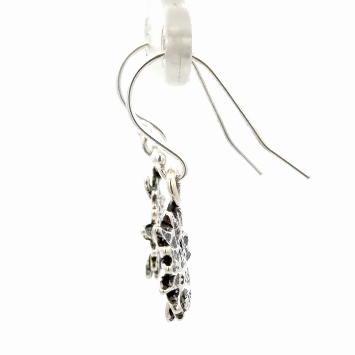 Daisy Sterling Silver & Gold Nugget Earrings EW102_ - Image 2
