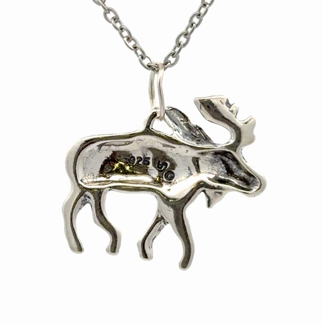 Moose Gold Nugget & Sterling Silver Pendant N184 - Image 3