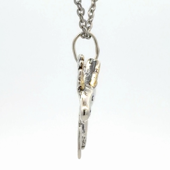 Moose Gold Nugget & Sterling Silver Pendant N184 - Image 4