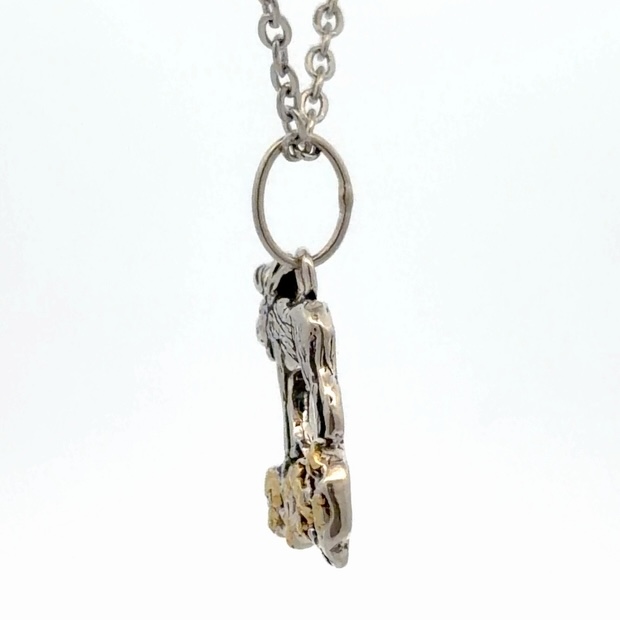 Moose Sterling Silver & Gold Nugget Pendant NTT018 - Image 2