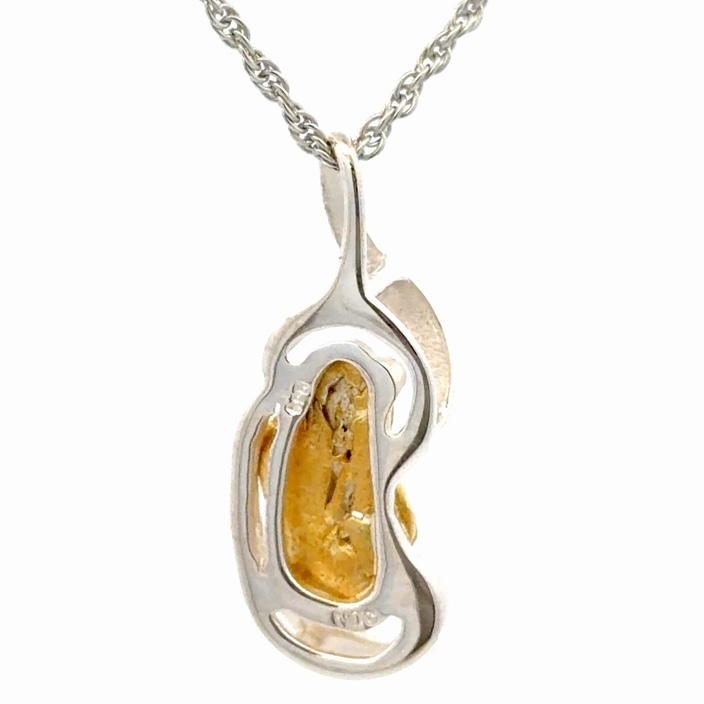 Gold Nugget & Sterling Silver Pendant PN784NSS - Image 3