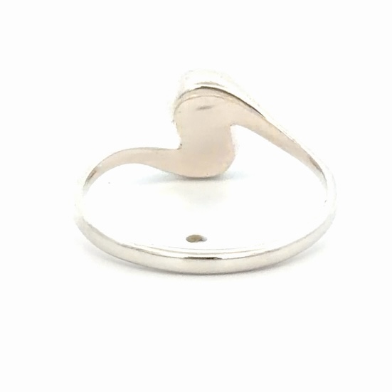 Simple Sterling Silver & Gold Nugget Lady's Ring RL621NSS - Image 3