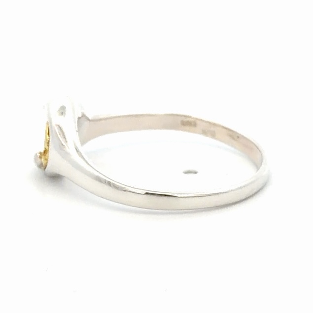 Sterling Silver & Gold Nugget Lady's Ring RL650NSS - Image 2