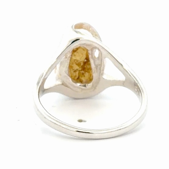 Sterling Silver & Gold Nugget Free Form Lady's Ring RL784SNSS - Image 3