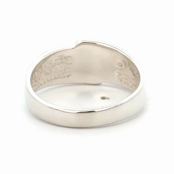 Channeled Sterling Silver & Gold Nugget Lady's Ring RL882NSS - Image 3