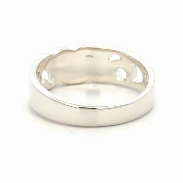 Unique Sterling Silver & Gold Nugget Lady's Ring RLLW14NSS - Image 3