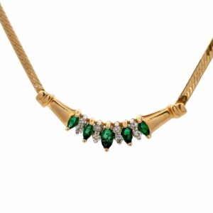 Emerald & Diamond Ladies Estate Necklace 071654