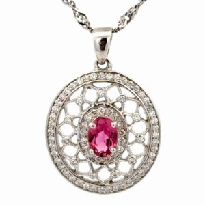Pink Tourmaline Dream Catcher Pendant 073969