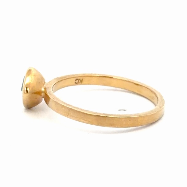 18K Blue Zircon Ladies Estate Ring 077263 - Image 2