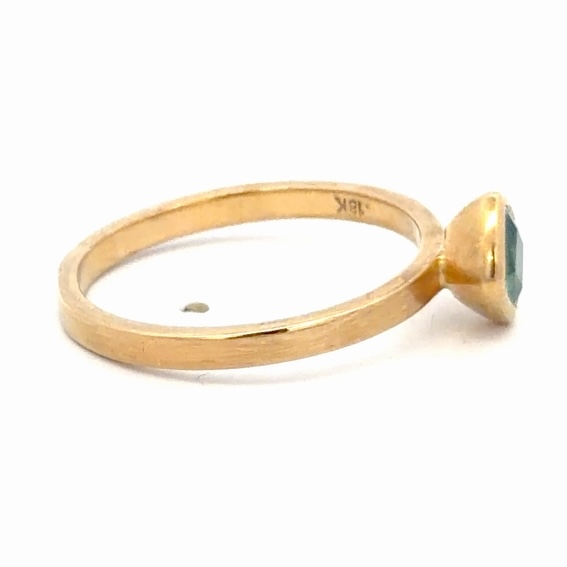 18K Blue Zircon Ladies Estate Ring 077263 - Image 4