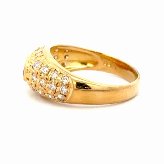 18k Ruby & Diamond Ladies Estate Ring 077324 - Image 2