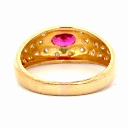 18k Ruby & Diamond Ladies Estate Ring 077324 - Image 3