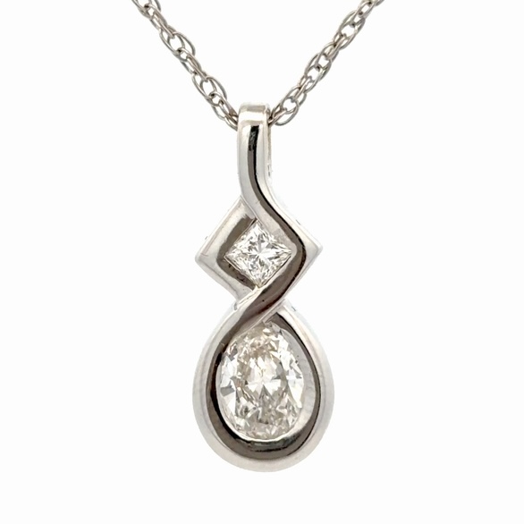 1.14ct Diamond Estate Pendant 078179