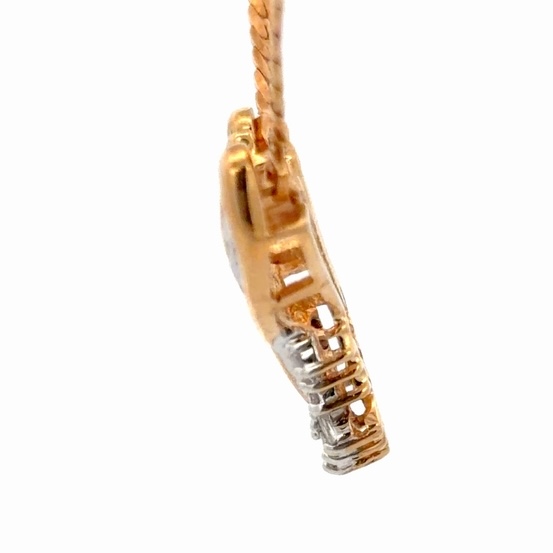 Diamond & 14k Yellow Gold Ladies Estate Necklace 5479 - Image 2