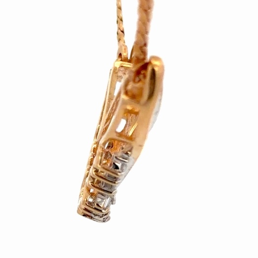 Diamond & 14k Yellow Gold Ladies Estate Necklace 5479 - Image 4