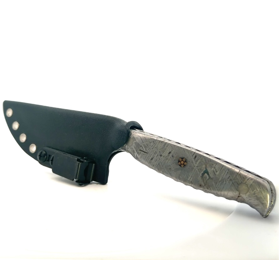 Semper Sharp Outdoorsman Meteorite & Stainless Steel Damascus Knife 8058 - Image 2