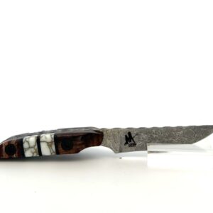 Semper Sharp Puffin Hawaiian Koa & White Turquoise & Mammoth Molar Knife 8226