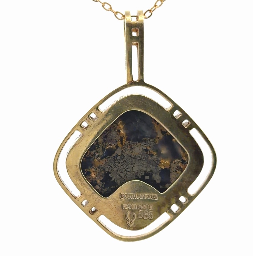 Black Gold Quartz Estate Pendant 077354 - Image 3