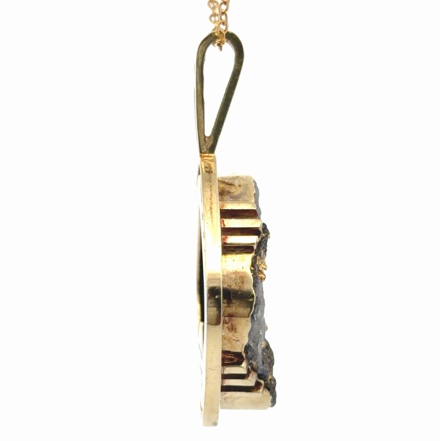 Black Gold Quartz Estate Pendant 077354 - Image 4
