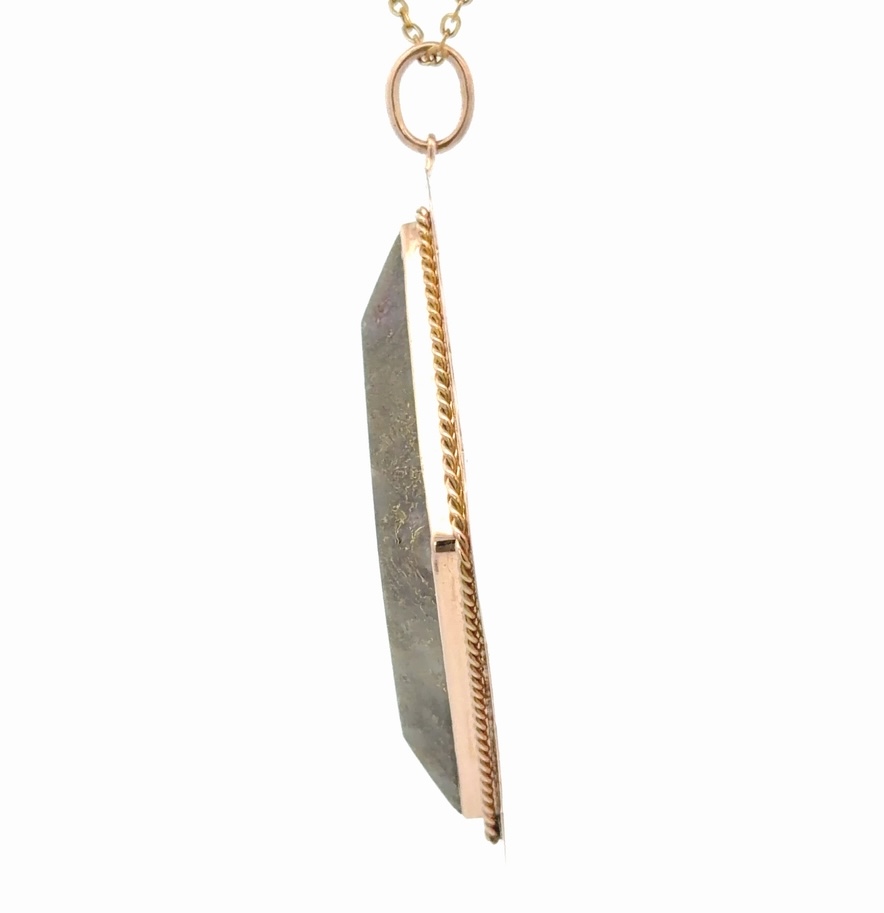 Antique Gold Quartz Estate Ladies Pendant 077355 - Image 2