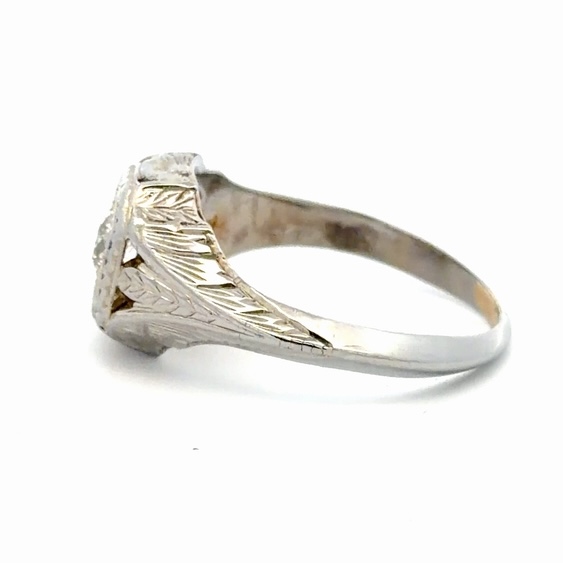 Single Euro Cut Diamond Ladies Estate Ring 077370 - Image 2