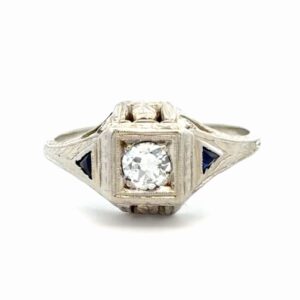 Euro Cut Diamond Ladies Estate Ring 077382