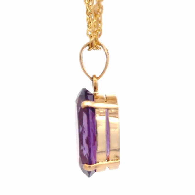 15ct Amethyst Estate Pendant 078184 - Image 2