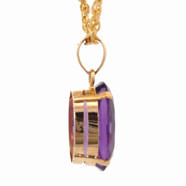 15ct Amethyst Estate Pendant 078184 - Image 4